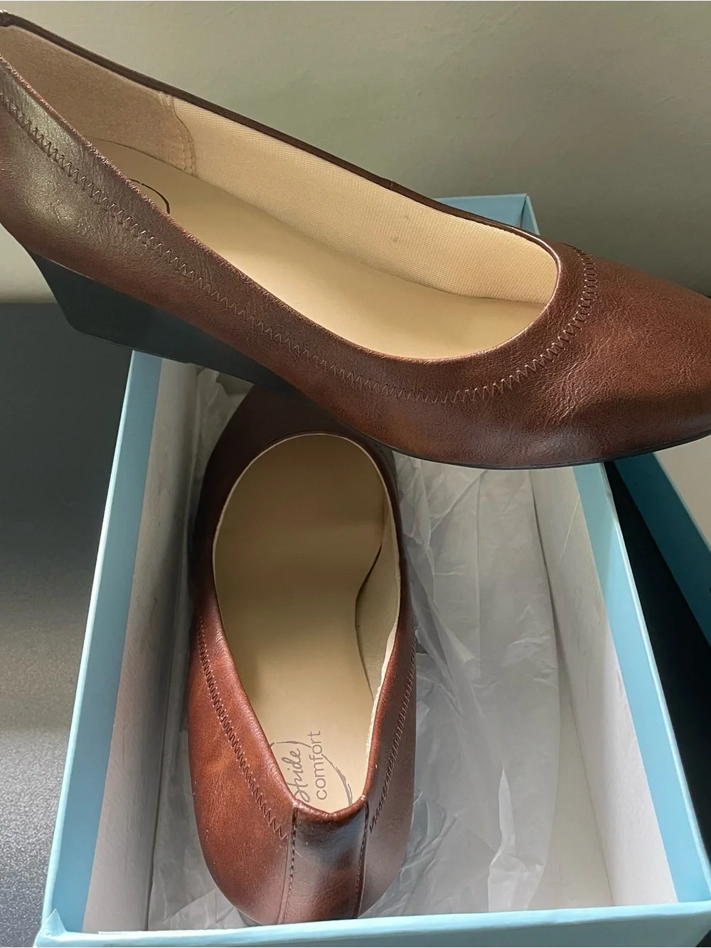 Life Stride Brown Wedges New With Tags Size 9